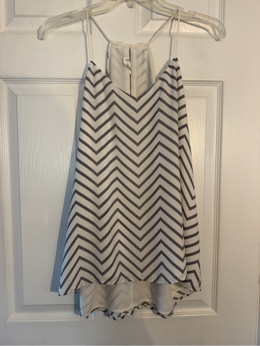 Express White and Black Chevron Spaghetti-Strap Cami reversible!